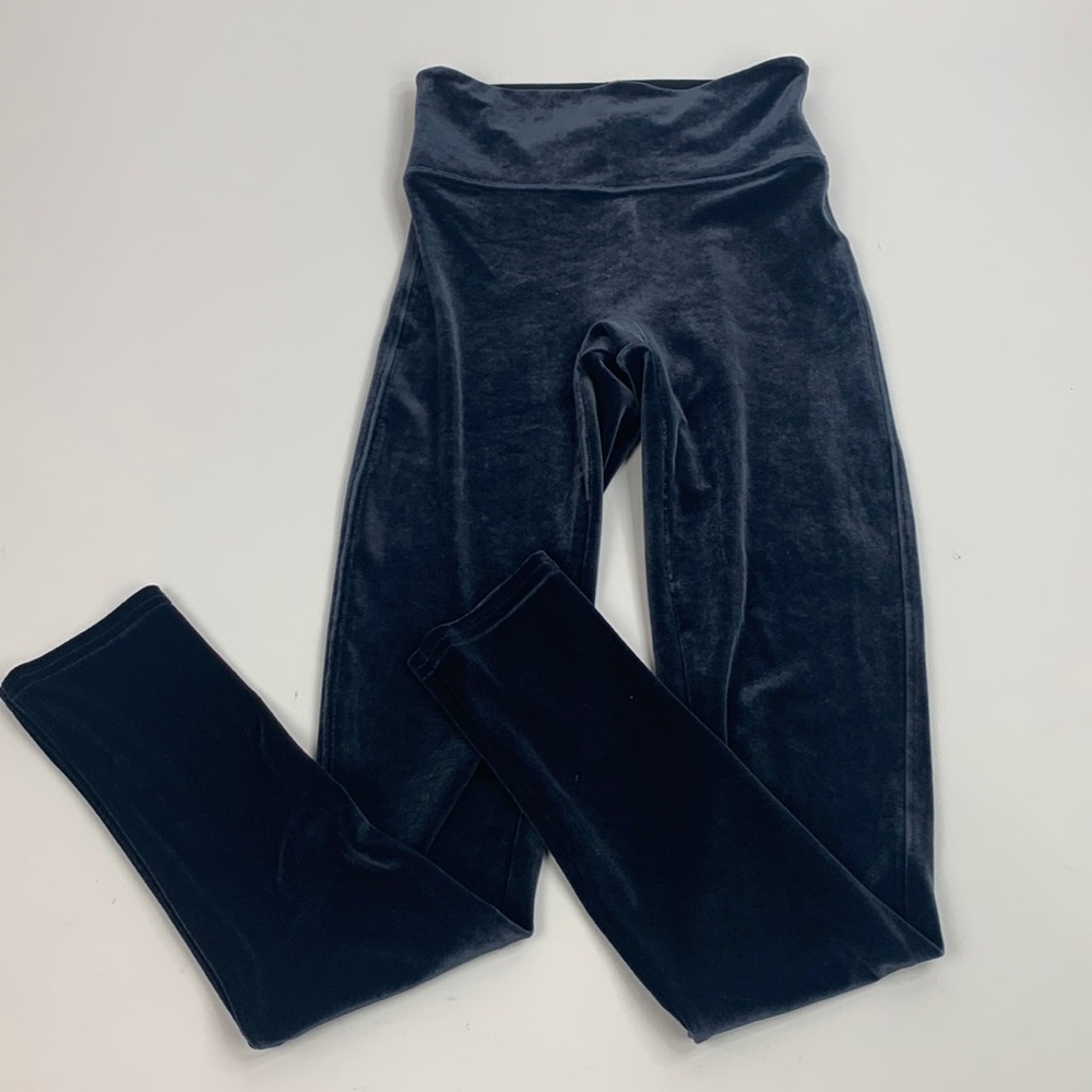 Spanx Velour Leggings Dark Navy blue Soft  Size XS stretch